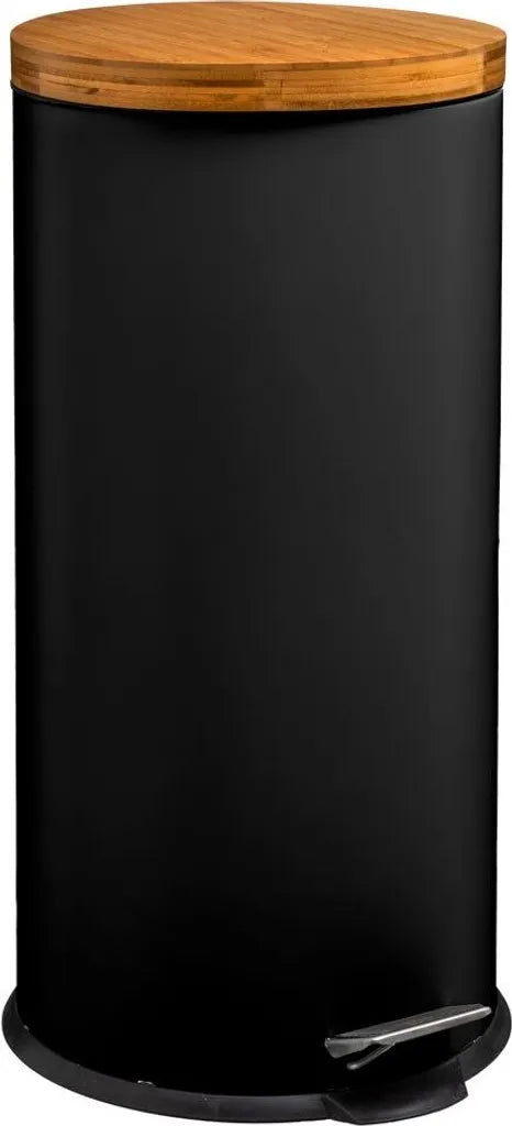  Mülleimer Schwarz, 30 L, Metall