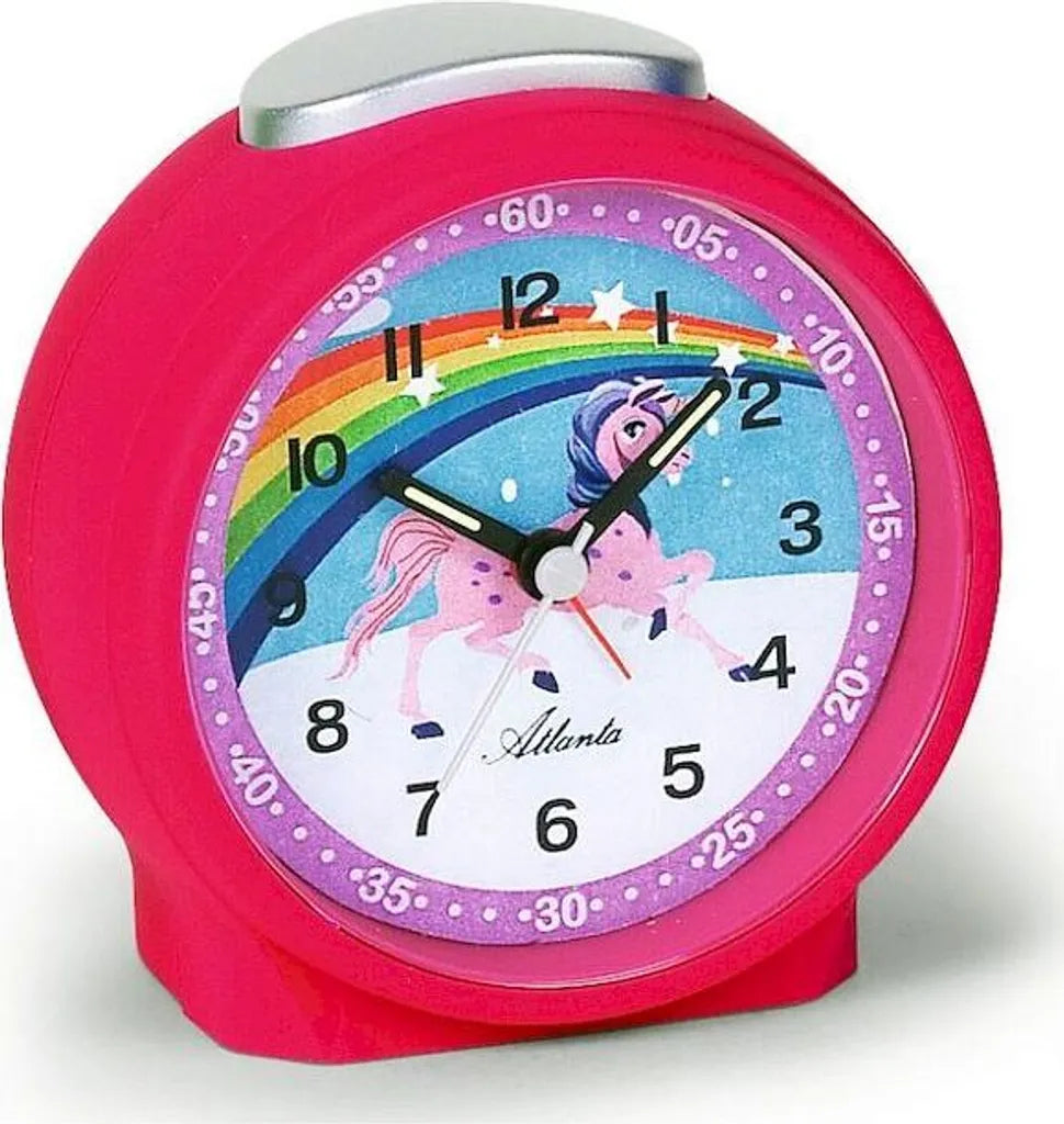  Atlanta 1981/17 Wecker Für Kinder Kinderwecker Einhorn Pink Leise Einhornwecker