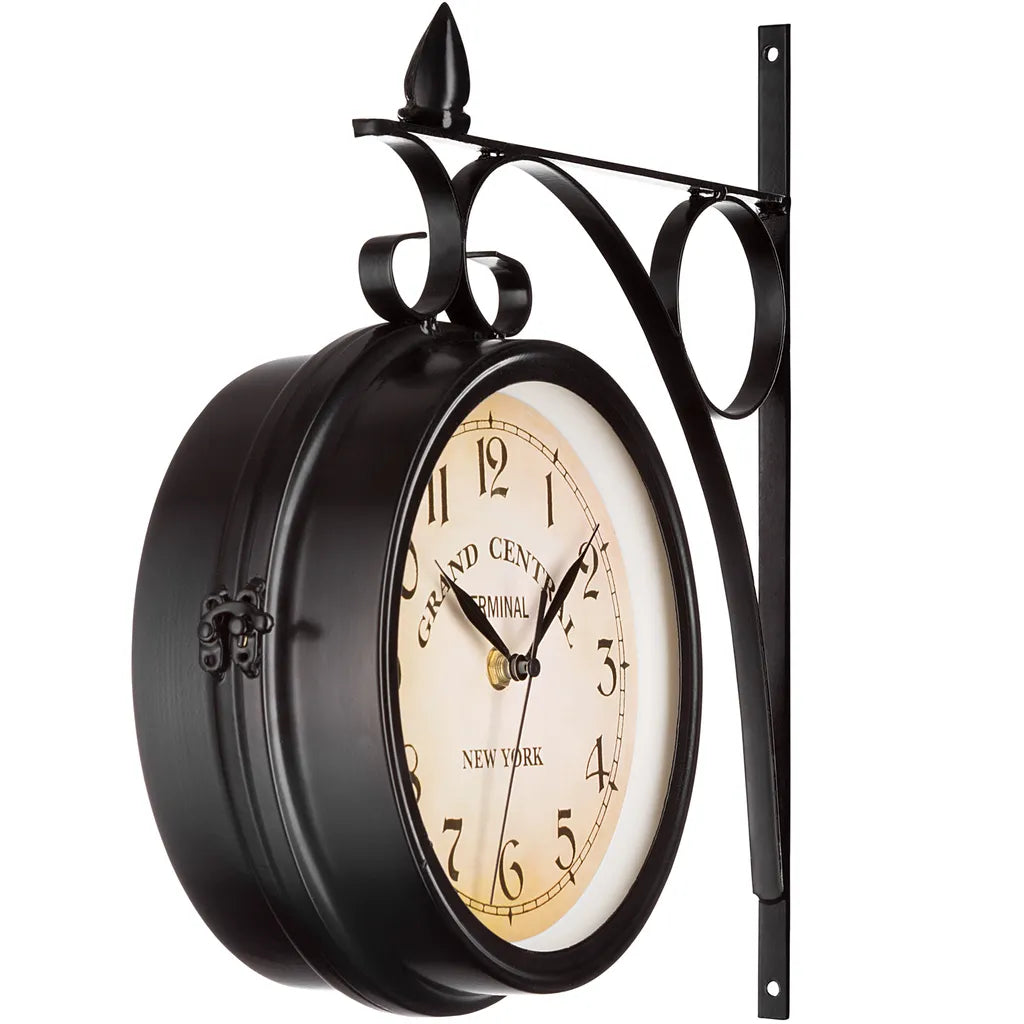  Tectake Wanduhr Vintage Look - Schwarz