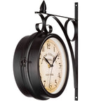  Tectake Wanduhr Vintage Look - Schwarz