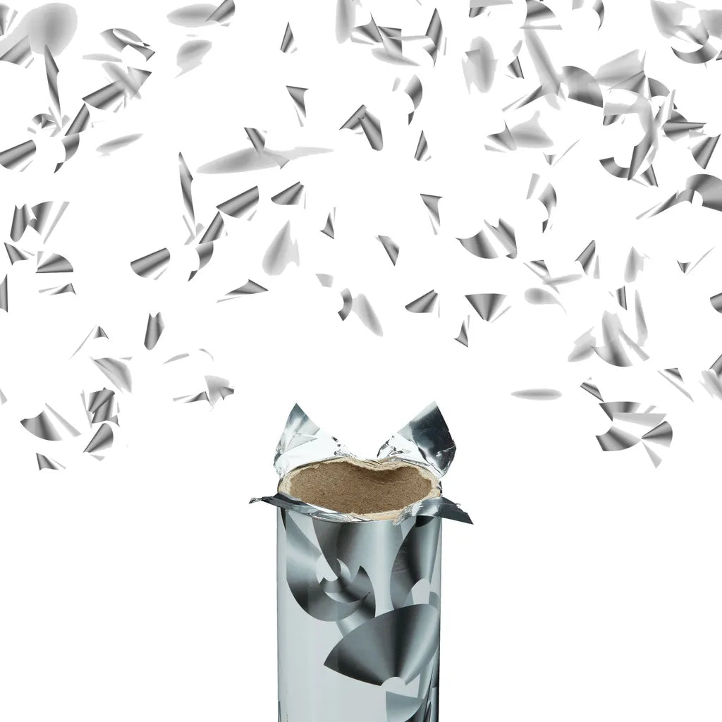  Relaxdays 10 X Party Popper 40 Cm Silber