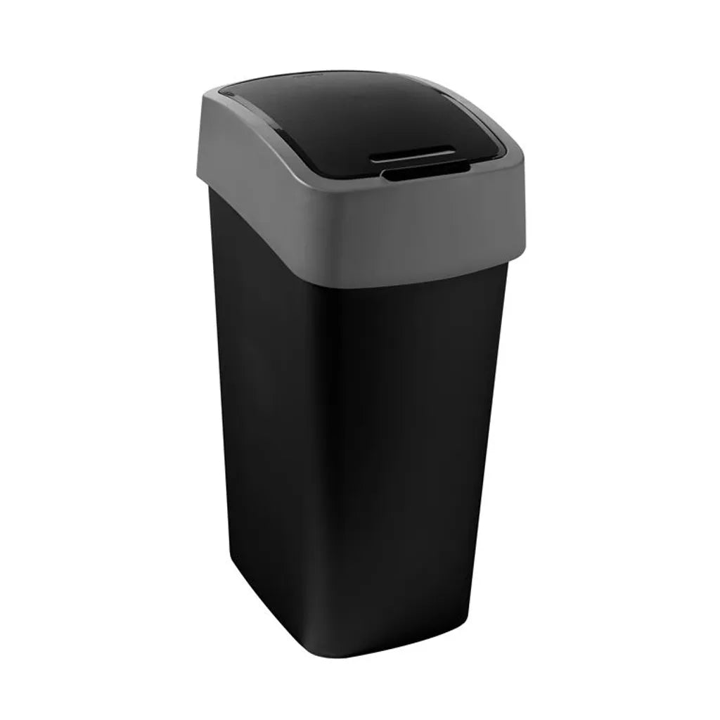  Curver Flip Bin 50L, Schwarz / Soft Grey