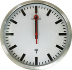  UNiLUX Wanduhr/Funkuhr STATION Durchmesser: 350 Mm Silber