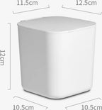  Mini Desktop Mülleimer Mit Deckel Clamshell Papierkorb Lagereimer Abfalleimer Weiß