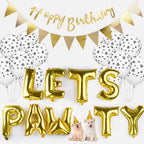  23PCS Haustier Hund Geburtstag Set, Hunde Geburtstag Deko, Happy Birthday Ballons Set Geburtstag Dekoration Zubehör Für Hund Katze