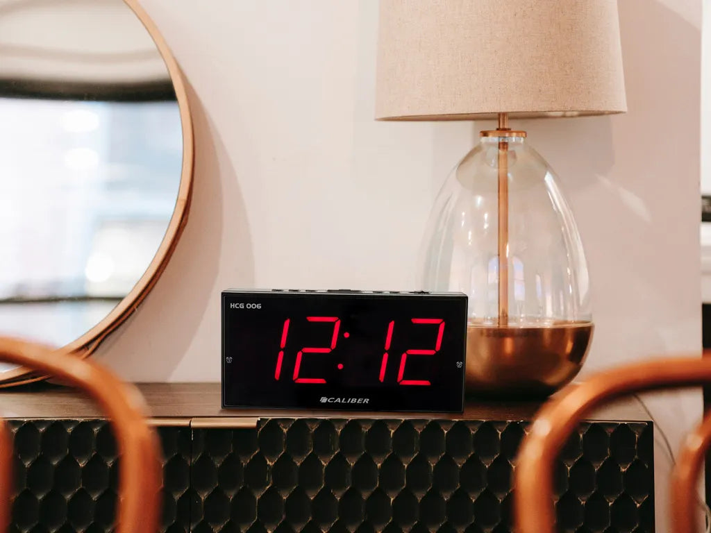  Digitale Wekker Met Snooze Functie - Dual Alarmklok - Groot Rood Display - Strak Design (HCG006)