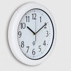  Monzana Wanduhr Mit Funk Wasserdicht Automatische Zeitumstellung Geräuscharm Quarz-Uhrwerk Analog Bad Küche Haus Funkuhr Uhr Hochglanz Weiß