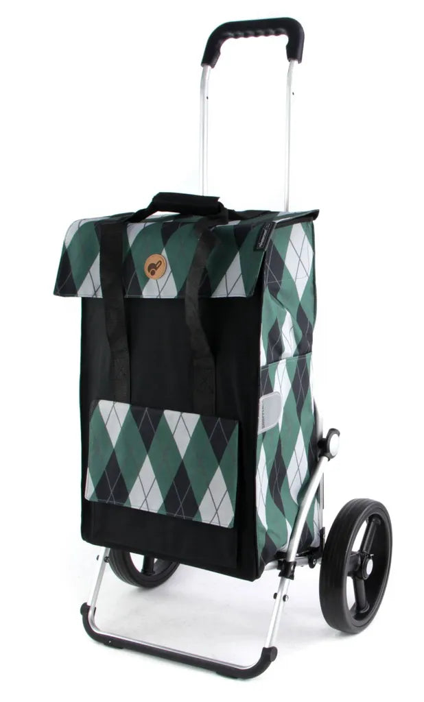  Andersen Shopper Royal Alu Klappbar Mit 3-Speichenrad Ø 25cm Und 51 Liter Tasche Ine Grün