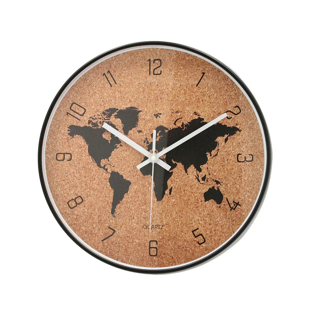  Wanduhr Quid Weltkarte Kunststoff 30 Cm
