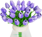  10er Künstliche Tulpe Blume Kunstblumen Gefälschte Blumen Bukett Künstlich Tulpe Lila
