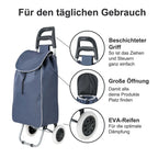  Wuuhoo I Einkaufstrolley Shoppy Mit Rollen 34 L I Einkaufswagen Faltbar, Abwaschbar I Verstärktes Material