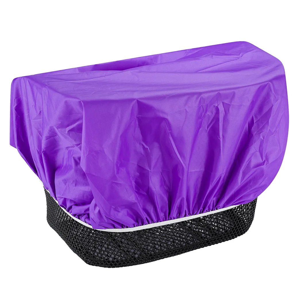  EAZY CASE Fahrradkorb Regenschutz, Wasserfester Korbüberzug, Schutzhülle, Korbabdeckung Wasserabweisend, Regenüberzug Für Fahrradkorb Elastisch, Schutzhaube Für Regen, Dunkelblau, Lila Violett