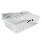  Deuba Aufbewahrungsbox Deckel Stapelbar Transparent Rollen Kunststoff BPA Frei Wohnzimmer Schlafzimmer Kinderzimmer 60L/30L, Volumen:30L