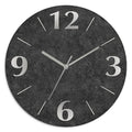  ARTland Glas Wanduhr Quarzuhr - Silberne Zeiger Granitoptik Größe: 30x30 Cm