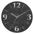  ARTland Glas Wanduhr Quarzuhr - Silberne Zeiger Granitoptik Größe: 30x30 Cm