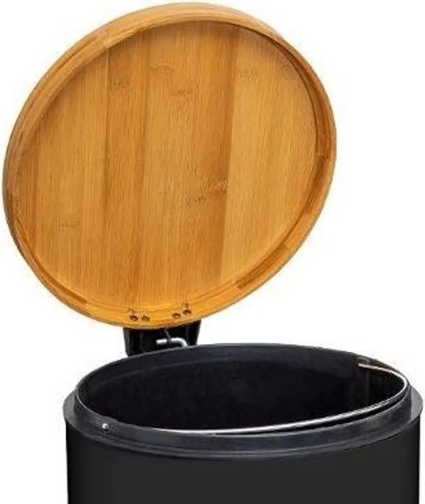  Mülleimer Schwarz, 30 L, Metall