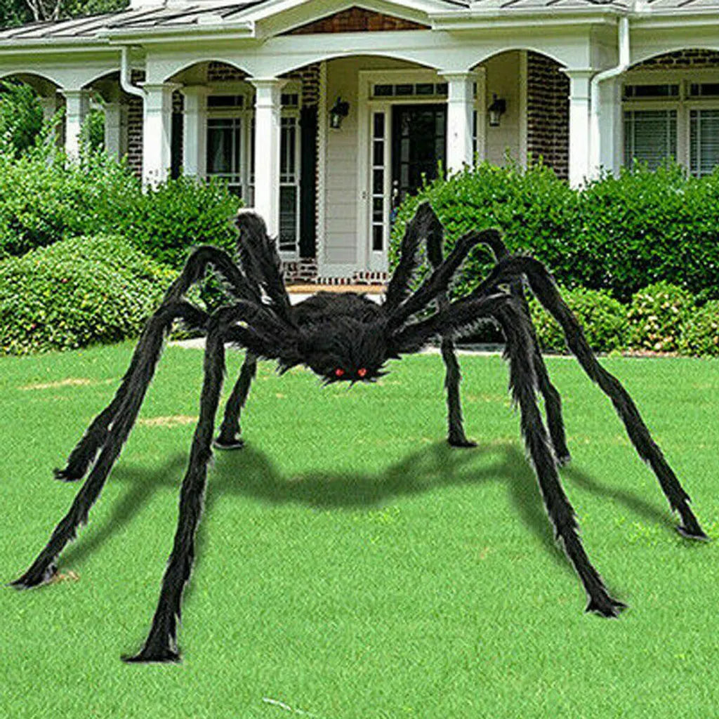  150cm Riesen Spinne Tarantula Plüsch Schwarz Halloween Deko Geisterhaus Horror