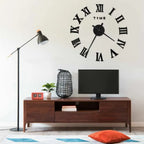  VidaXL 3D-Wanduhr Modernes Design Schwarz 100 Cm XXL
