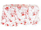  Halloween Deko Folie Mit Blutflecken Und Blutigen Händeabdrücken | Halloween Tischdecke / Wanddeko | 270x130cm