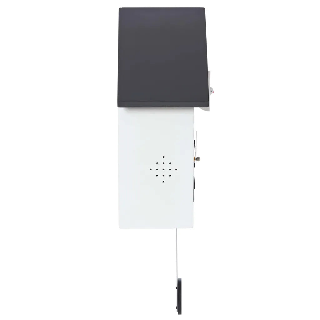  Cuco Clock Kuckucksuhr BAUERNHAUS Mit Pendel Wanduhr Moderne Kuckucksuhr Pendeluhr 28,3 × 22,8 × 10,4cm - Schwarz
