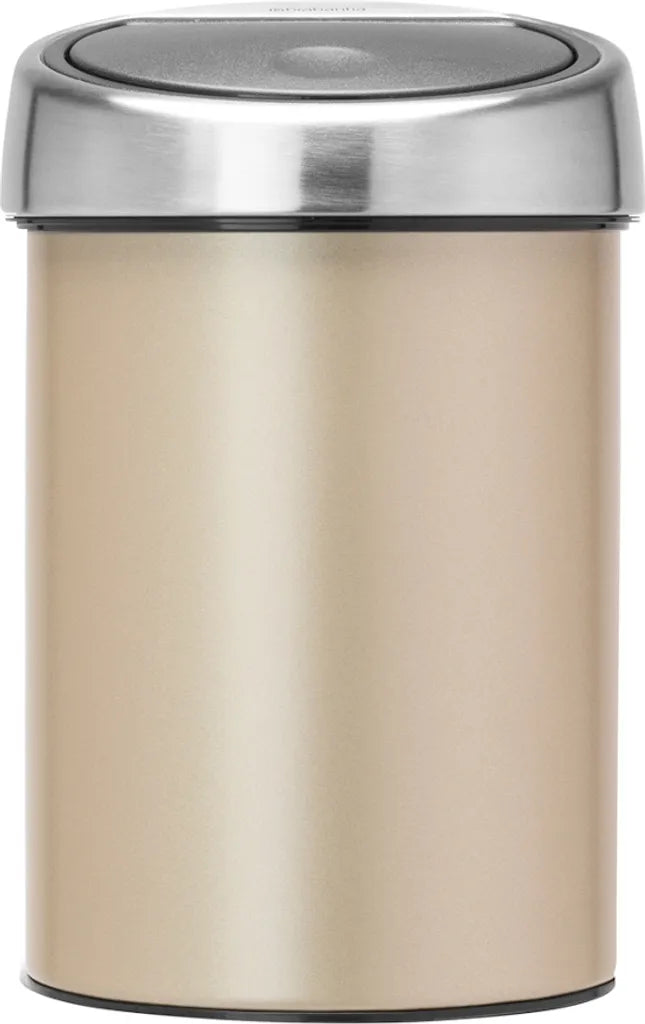  Abfalleimer Bad Kosmetikeimer Abfallsammler Abfallkorb Dunkelbeige 3 L BRABANTIA