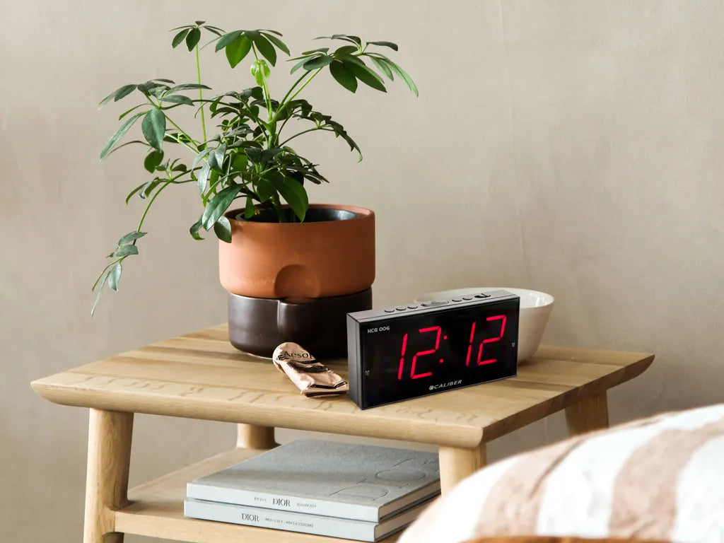  Digitale Wekker Met Snooze Functie - Dual Alarmklok - Groot Rood Display - Strak Design (HCG006)