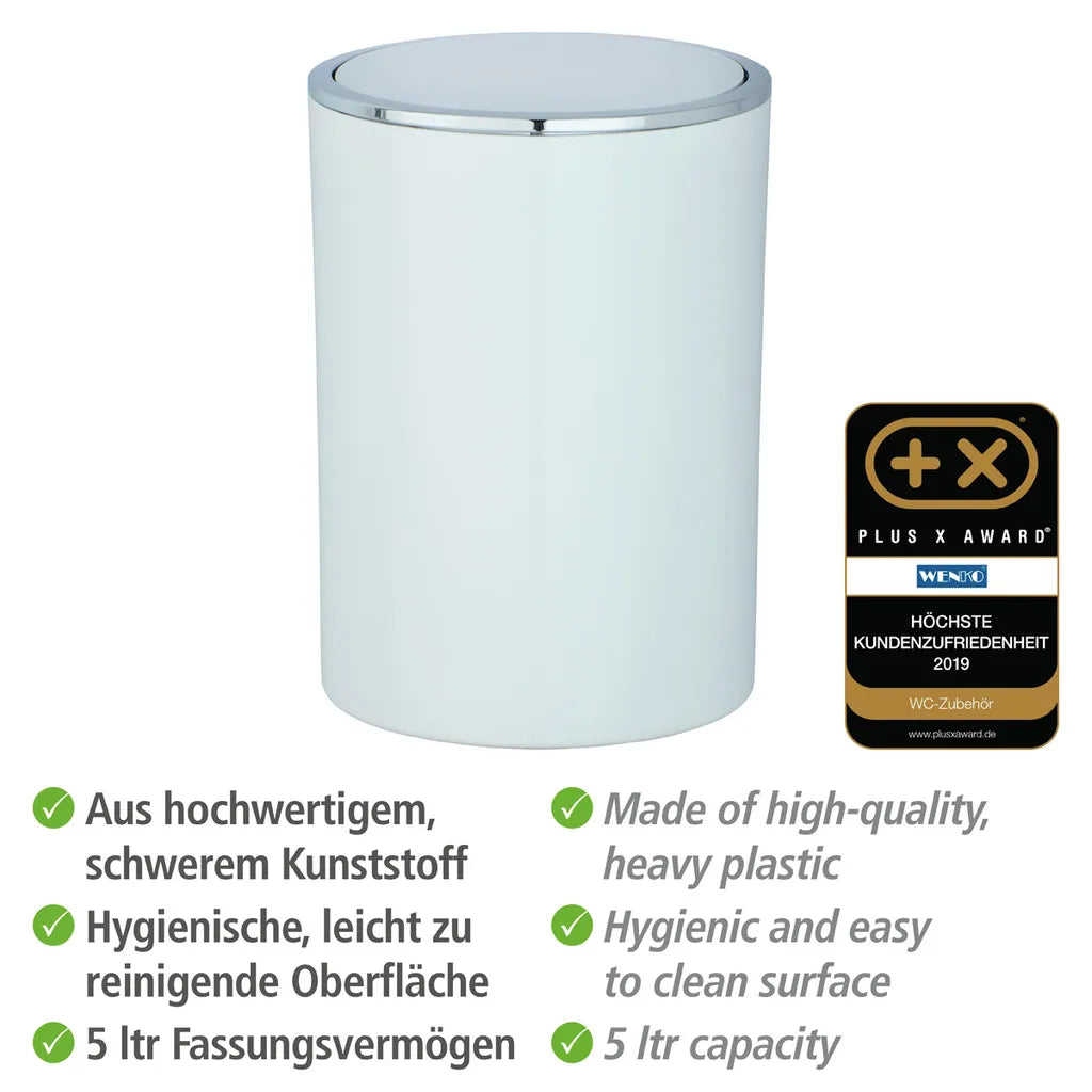 Wenko Schwingdeckeleimer Inca White