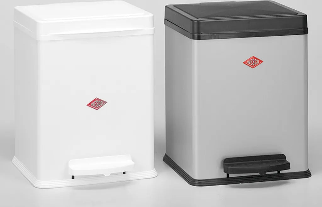  WESCO Treteimer Ökosammler 2x10ltr. 43cm Silber