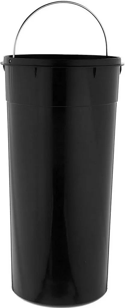  Mülleimer Schwarz, 30 L, Metall