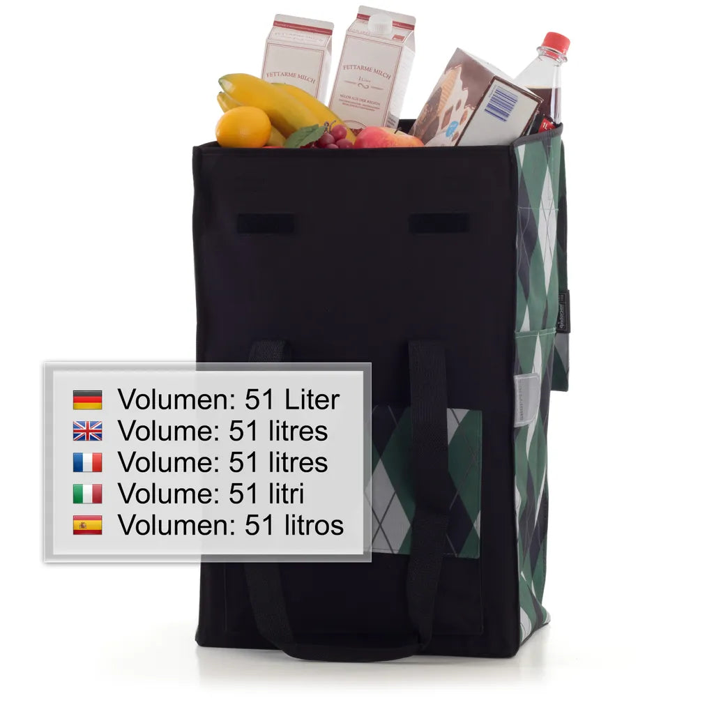  Andersen Shopper Royal Alu Klappbar Mit 3-Speichenrad Ø 25cm Und 51 Liter Tasche Ine Grün