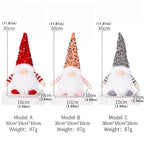  3er Pack Weihnachtswichtel Weihnachtsdeko Mit LED Weihnachtswichtel Plüschfiguren Weihnachtsfiguren Stehende Weihnachtsdeko Mit Beleuchtung Handgemachte Plüschfiguren (30 Cm X 10 Cm X 10 Cm)