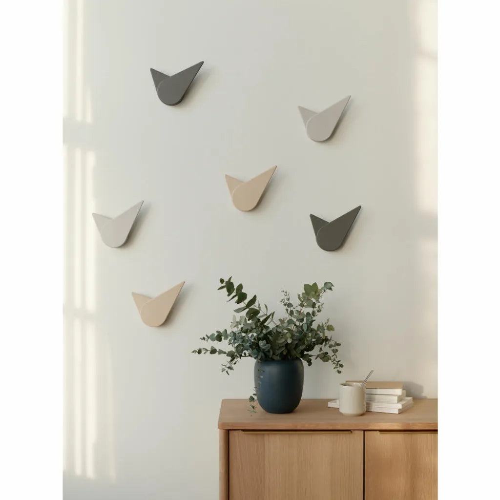  Stelton BIRDIE Wanduhr In Verschiedenen Farben, Ausführung:Wanduhr Birdie - Dark Grey