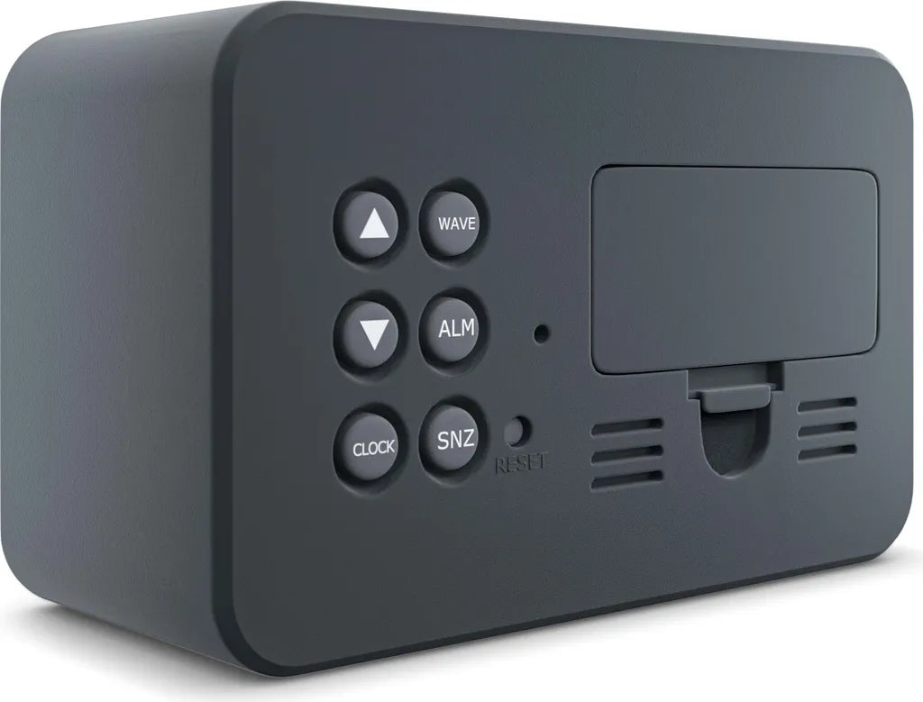  Mebus Digitaler Funkwecker Mit Mondkalender, Beleuchtung, Innenthermometer, 2 Weckzeiten, Schlummer-Funktion