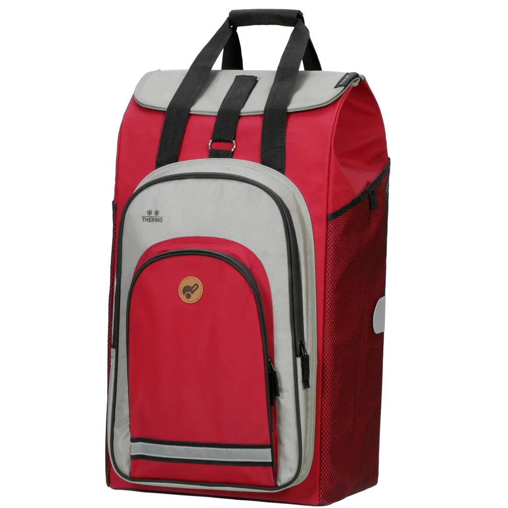  Andersen Shopper Royal Alu Klappbar Mit 3-Speichenrad Ø 25cm Und 62 Liter Tasche Hydro 2.0 Rot Mit Kühlfach