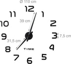 Relaxdays DIY Wanduhr Mit 3D-Zahlen