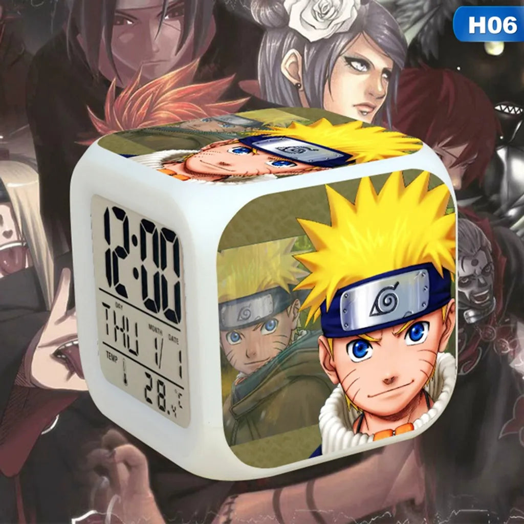  Anime LED Elektronisch Bunt Wecker Digital Tischuhr Alarm Nachtlicht Wecker