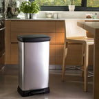  CURVER_DECOBIN Abfalleimer 50L Mit Fußpedal Silber Metallic_240643