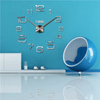  3D Wanduhren Wanduhr Groß Uhr Mute Decor Wandtattoo Modern Deko Geschenk Home Office Büro DIY Wohnwand Wohnzimmer Wand Decoration Design Schwarz Retoo