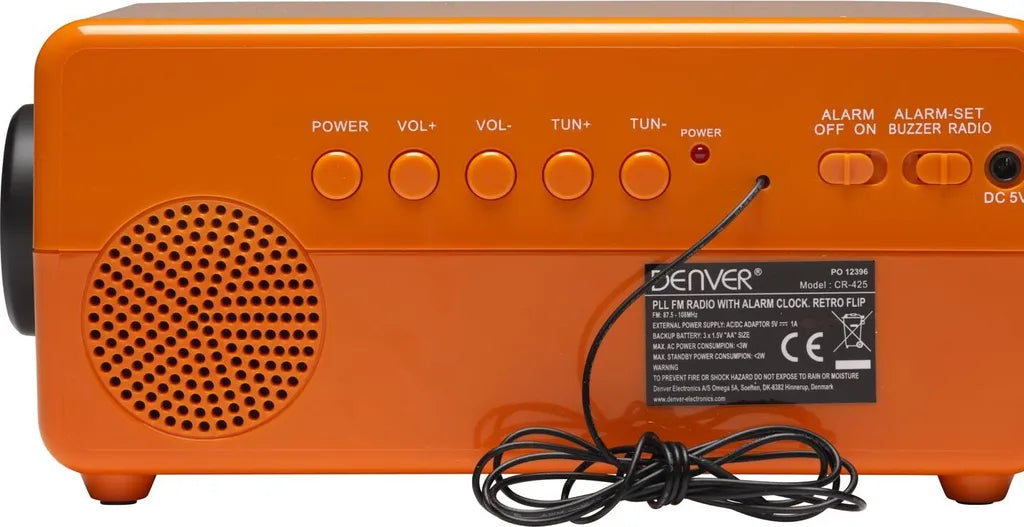  Denver Radiowecker CR-425 FM Naranja