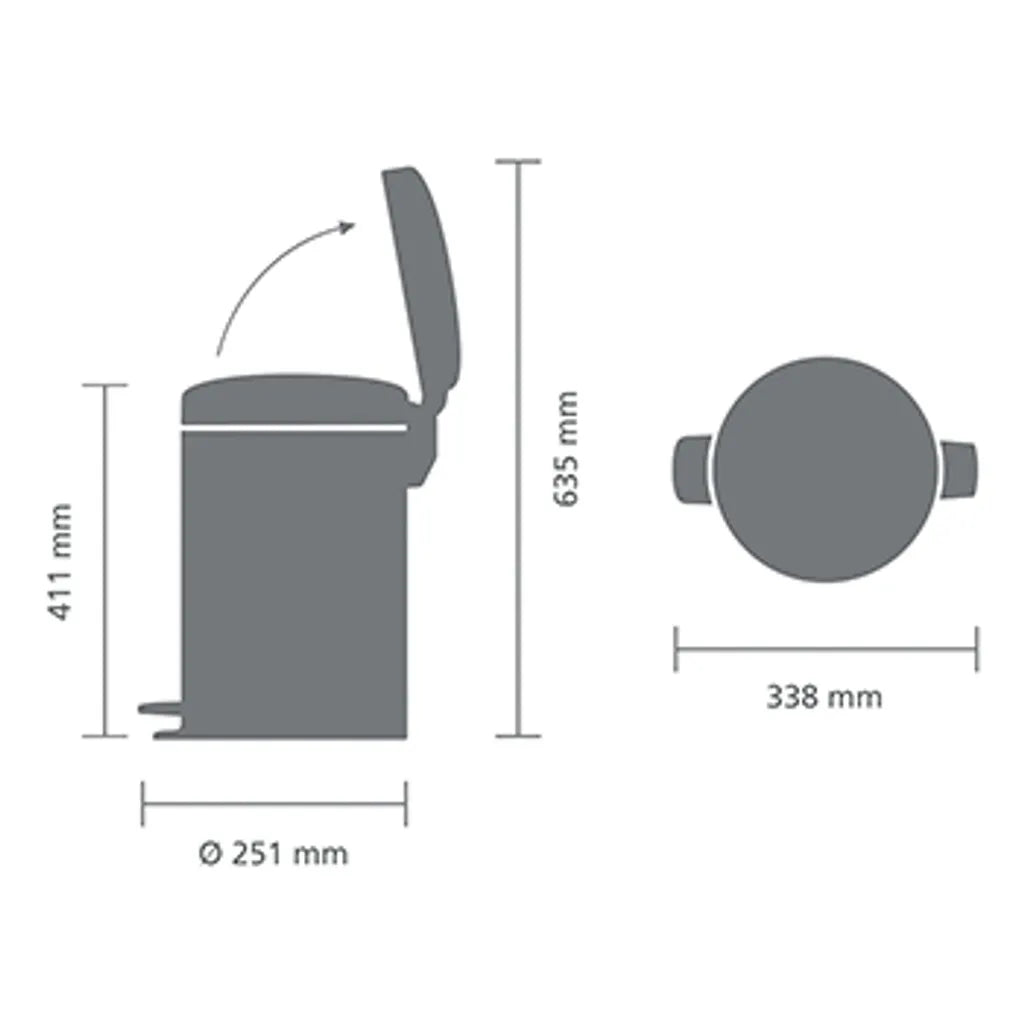  Brabantia Treteimer Newicon 12 L Dreamy Blue