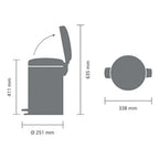  Brabantia Treteimer Newicon 12 L Dreamy Blue