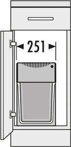  Hailo Abfallsammler TZ Swing 30.3/30 Terzett Abfalleimer Einbau Mülleimer 3666-84