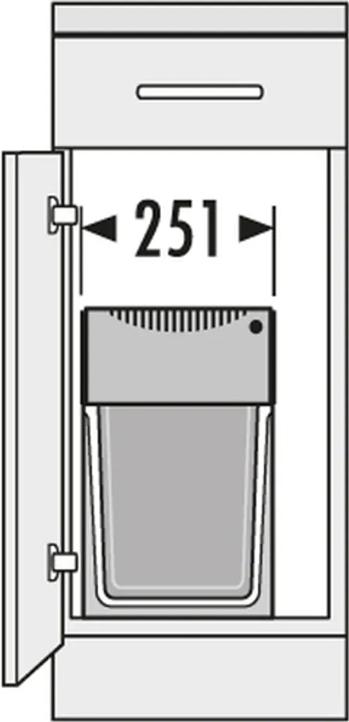  Hailo Abfallsammler TZ Swing 30.3/30 Terzett Abfalleimer Einbau Mülleimer 3666-84