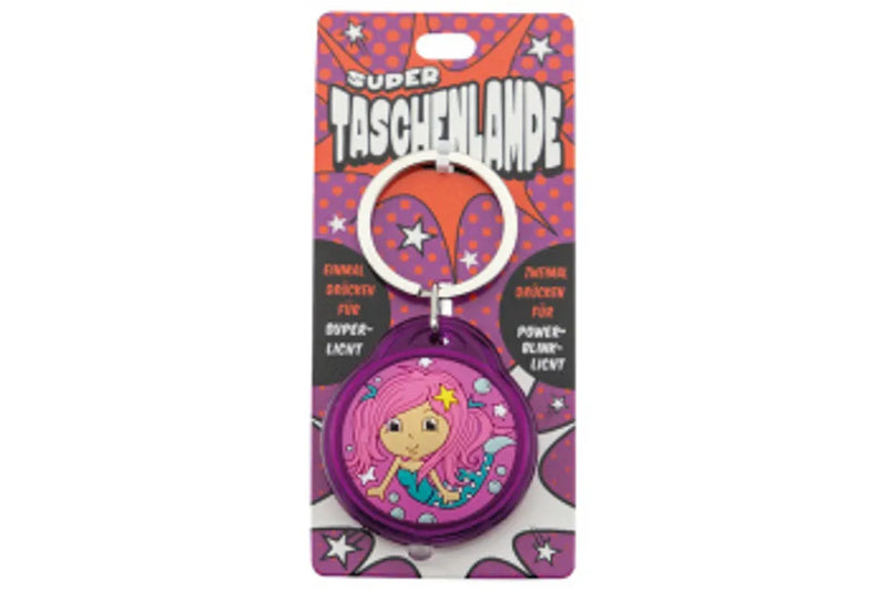  Super Taschenlampe Mit Titel: Charakter Meerjungfrau - Schluessel Anhaenger Auch Fuer Schulranzen - Als Geschenk - Individuell Mit Namen Und Spruch