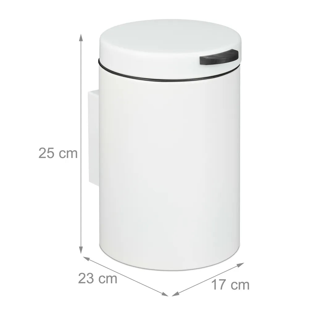  Relaxdays Kosmetikeimer Wandmontage 3 Liter