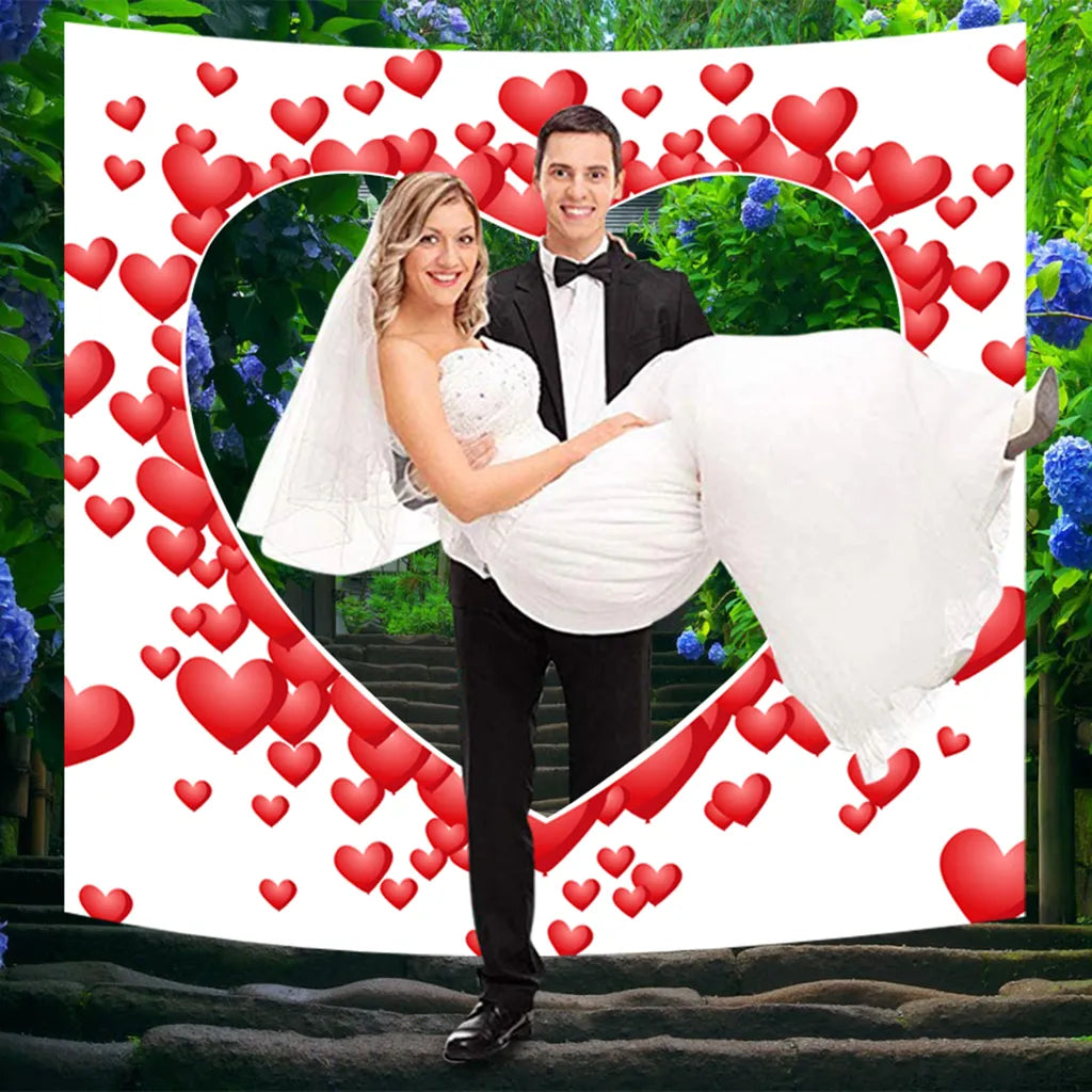  Hochzeitsherz Zum Ausschneiden - 1.8 X 2m Hochzeits Laken Mit Mini Scheren Set - Hochzeits Deko Bettlaken Mit Herz Ballon Design Für Hochzeit Braut Und Bräutigam Hochzeit Standesamt Hochzeits Spiele