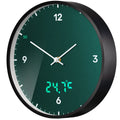  BRESSER MyTime LEDsec Wanduhr 24 Cm Mit Temperaturanzeige Farbe: Petrol