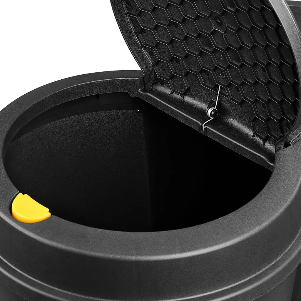  Deuba Mülleimer 50 L Duo 2fach Trennsystem 2x25L Druckknopf-Automatik Küche Abfalleimer Müllbehälter Mülltrennung Büro, Farbe:schwarz - Black - Noir