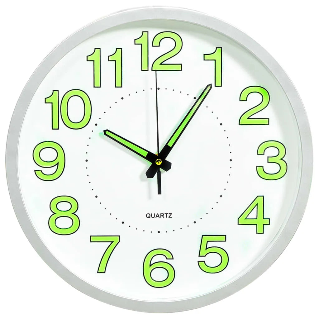  VidaXL Leuchtende Wanduhr Weiß 30 Cm