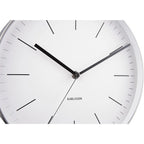  Karlsson - Wanduhr Minimal - Weiß/Nickel - Ø27,5cm